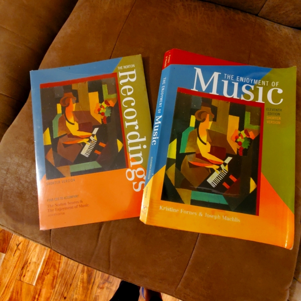 College Music book with cd s